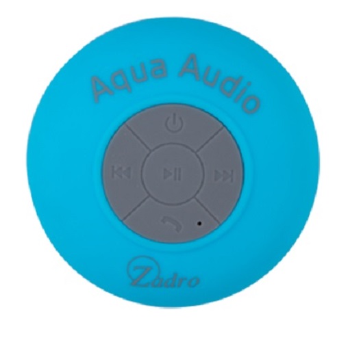 Zadro Aqua Audio Portable Bluetooth Water Resistant Shower Speaker